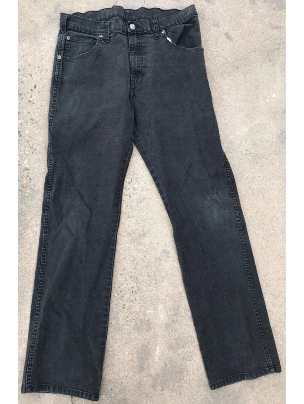 Dickies Black Denim Great Fit 32x32 Mens Jeans Straight Leg Lite Fading WorkPant